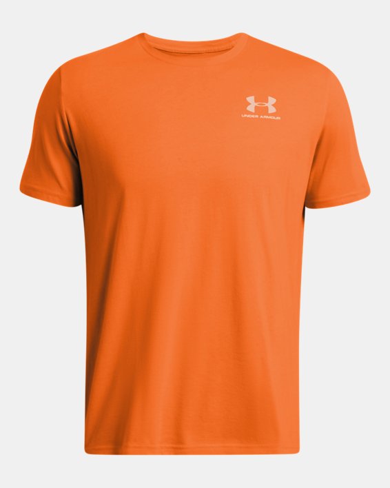 Camiseta de manga corta UA Sportstyle Left Chest para hombre, Orange, pdpMainDesktop image number 2